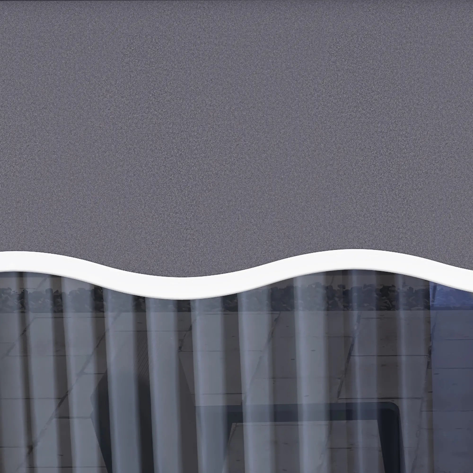 11' x 8' Outdoor Canopy, Retractable Awning, UV Protection, Grey Awning Fabric Replacement at Gallery Canada