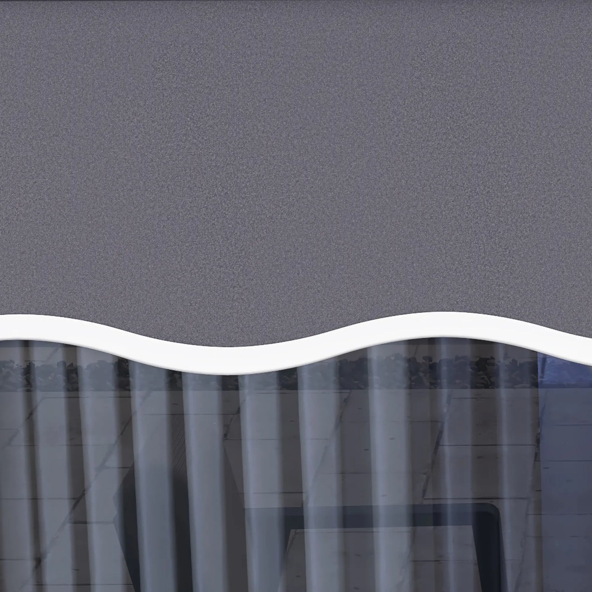 11' x 8' Outdoor Canopy, Retractable Awning, UV Protection, Grey Awning Fabric Replacement at Gallery Canada