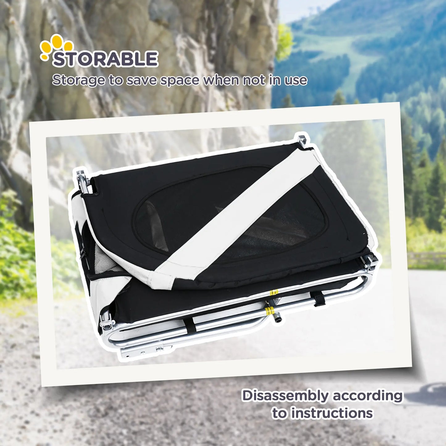 Dog Bike Trailer, Pet Cargo Carrier, Hitch, Reflectors, Flag, Medium, White Dog Bike Trailers & Strollers at Gallery Canada