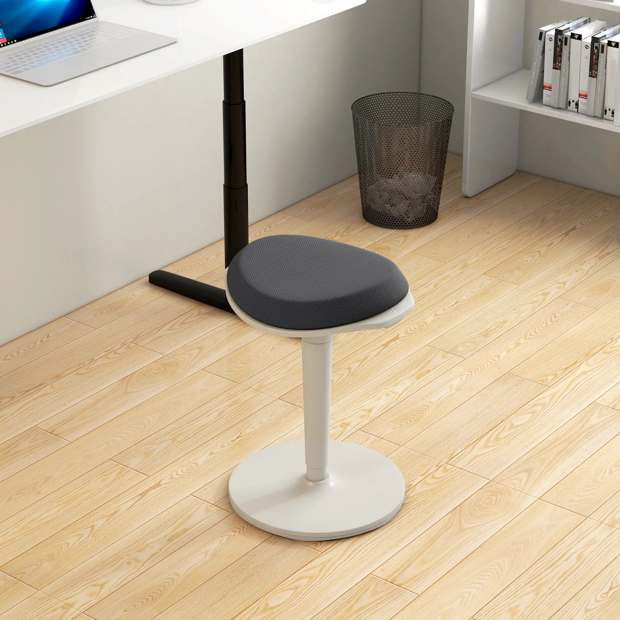 Standing Desk Stool, Ergonomic Wobble Chair, Adjustable, Grey Office Chairs at Gallery Canada