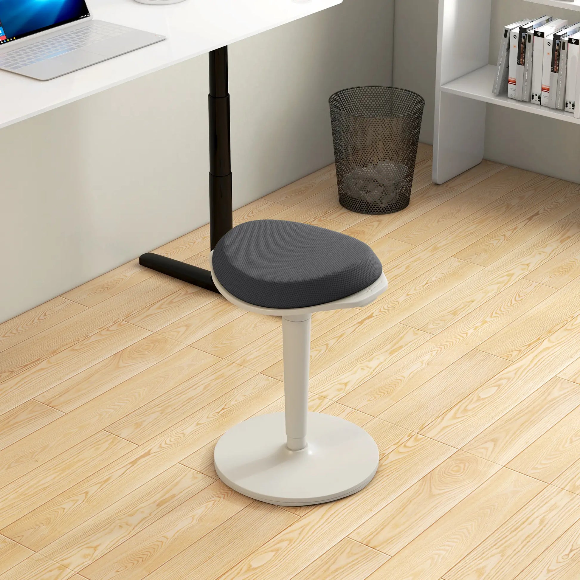 Standing Desk Stool, Ergonomic Wobble Chair, Adjustable, Grey Office Chairs at Gallery Canada