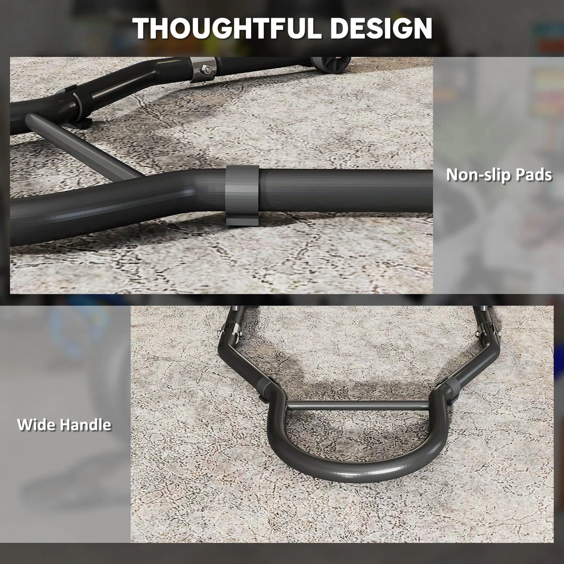 Motorcycle Stand Set, 850 lbs Capacity, Front Rear Wheel Lift, Black Automotive at Gallery Canada