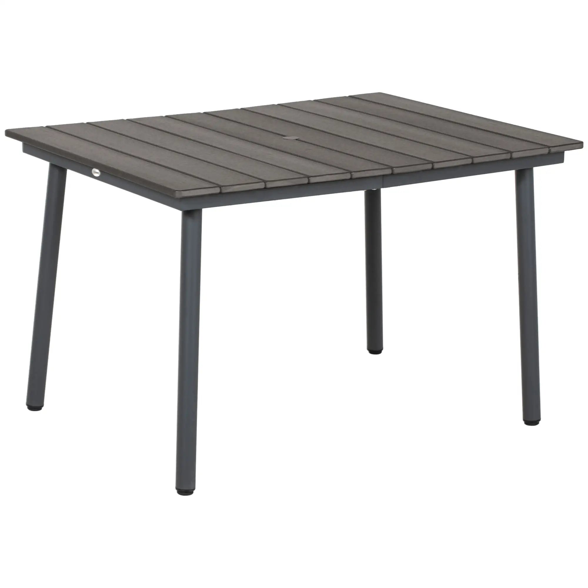 47 Outdoor Dining Table, Aluminium Frame, HDPE Top, Dark Grey Patio Dinning Tables at Gallery Canada