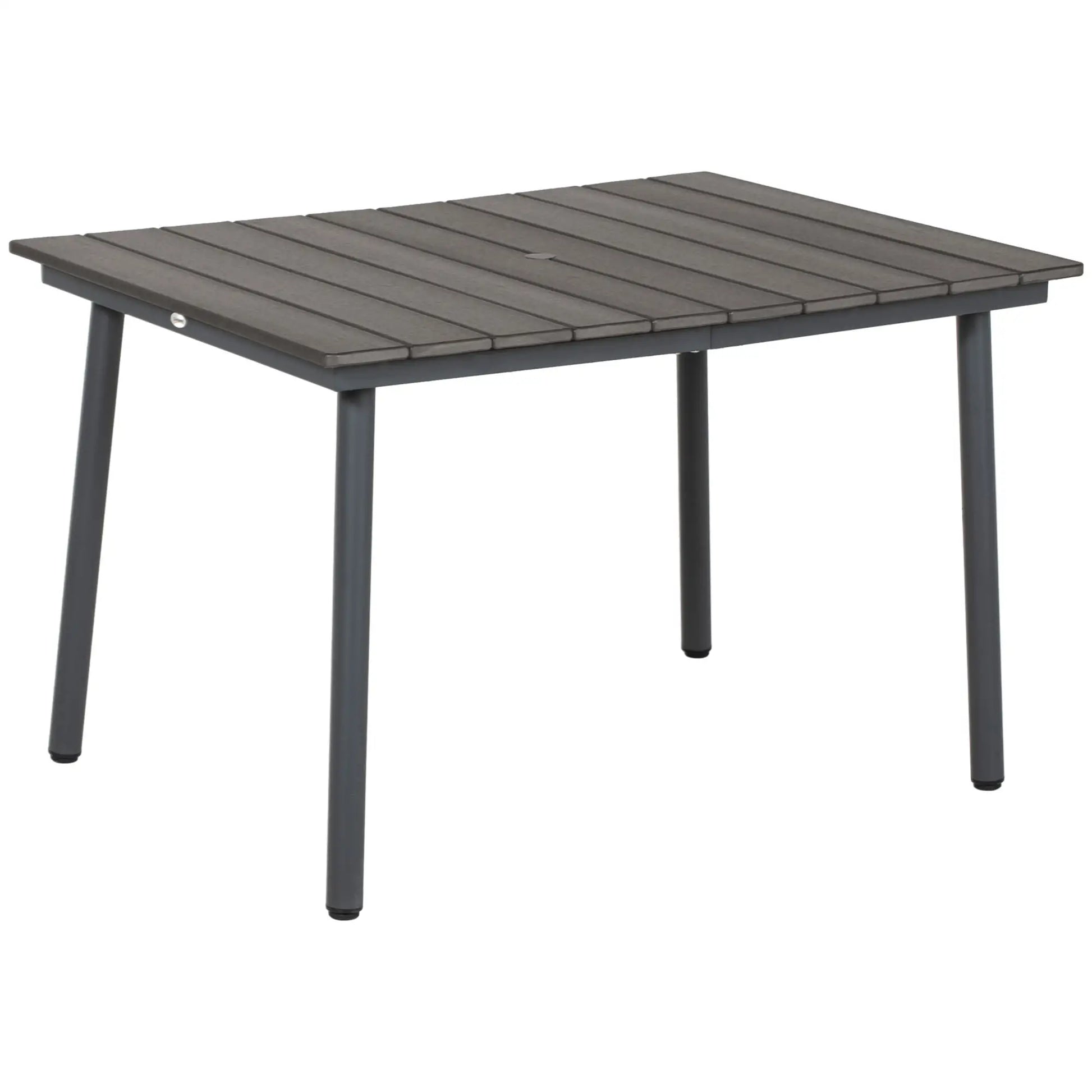 47 Outdoor Dining Table, Aluminium Frame, HDPE Top, Dark Grey Patio Dinning Tables at Gallery Canada
