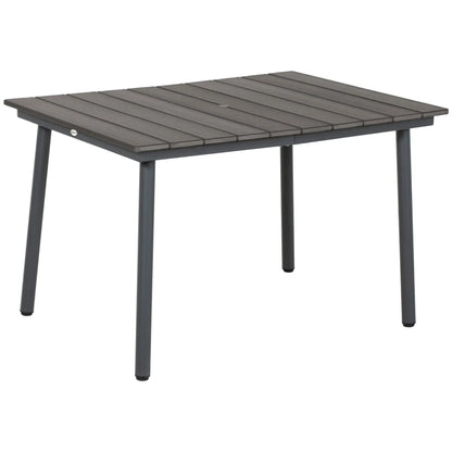 47 Outdoor Dining Table, Aluminium Frame, HDPE Top, Dark Grey Patio Dinning Tables at Gallery Canada