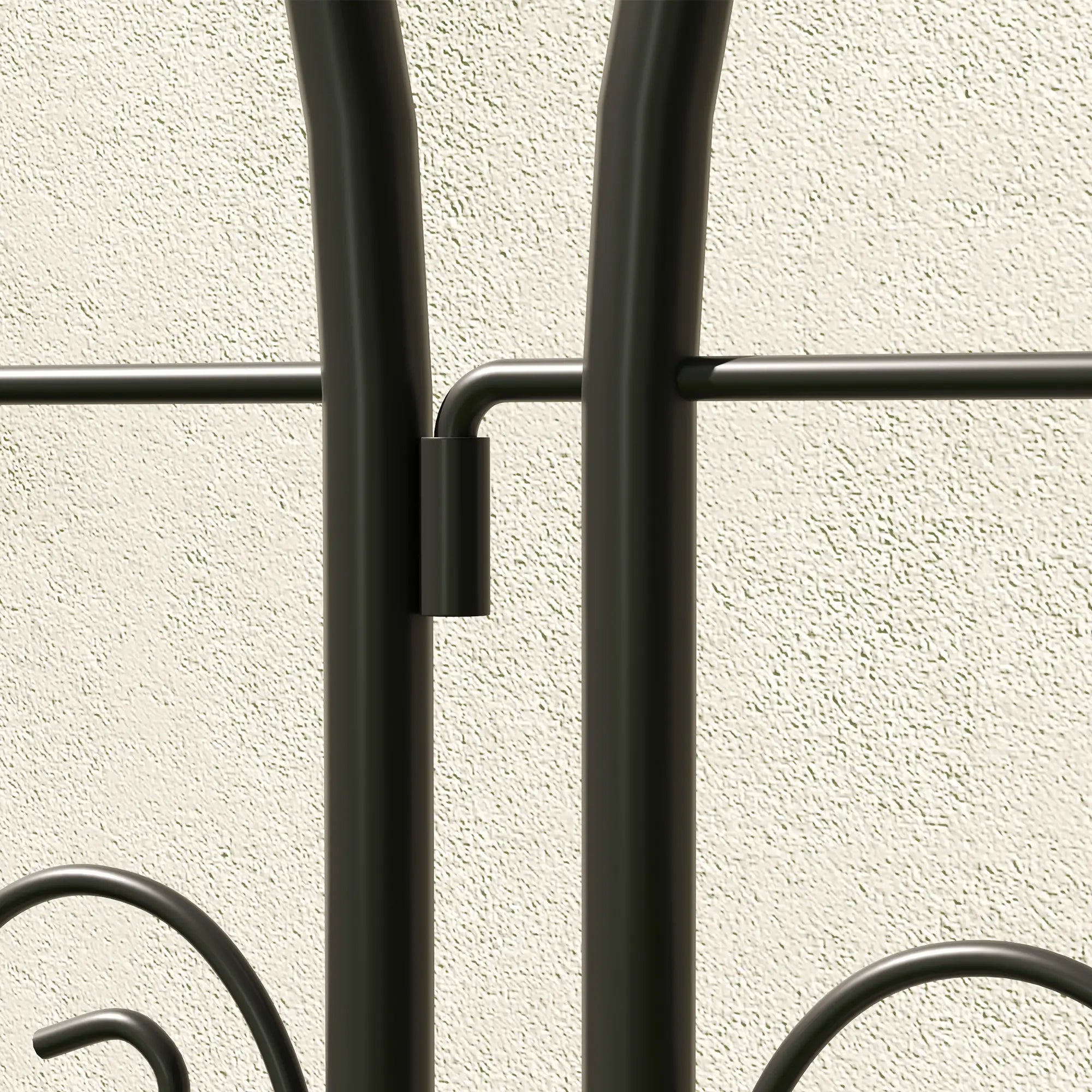 Metal Garden Trellis Set, Bird Design, 150 x 50 cm, Black Plant Stands at Gallery Canada