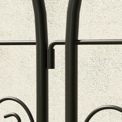Metal Garden Trellis Set, Bird Design, 150 x 50 cm, Black Plant Stands at Gallery Canada