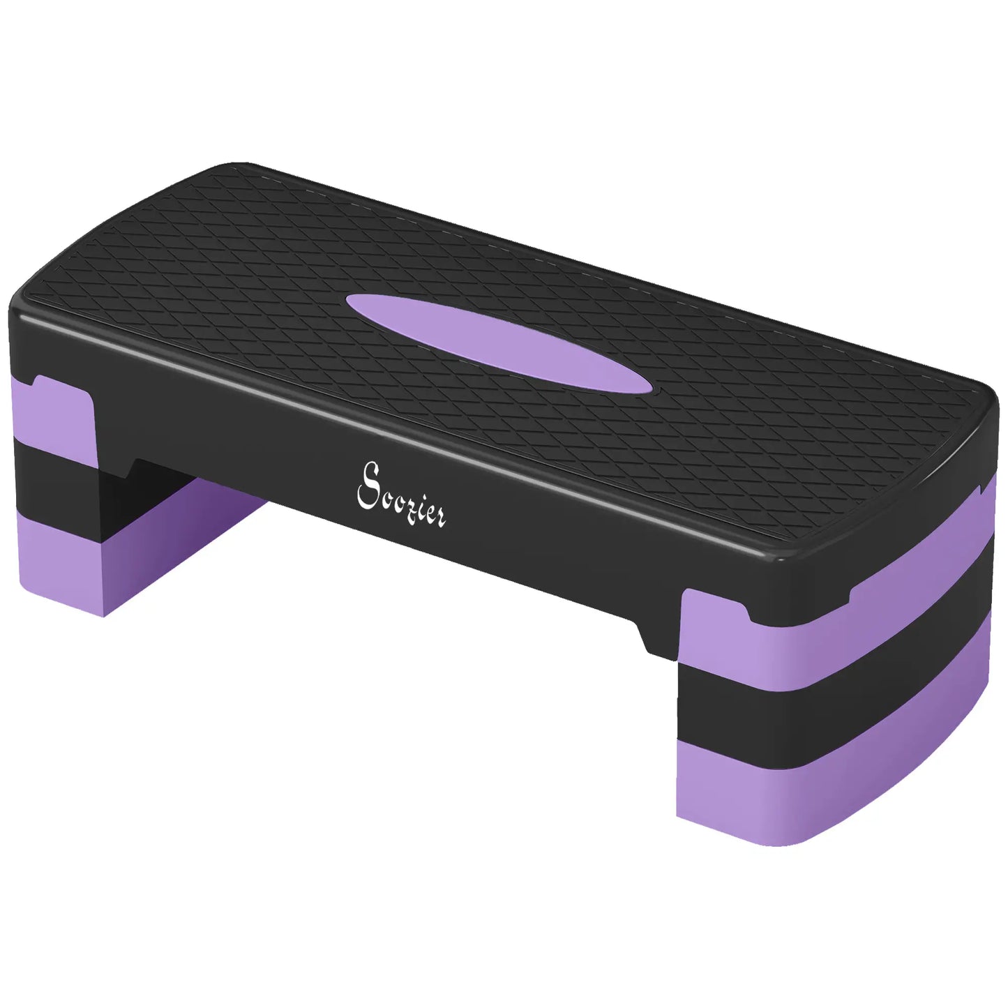 Aerobic Exercise Step Platform, 4"/6"/8" Adjustable Aerobic Stepper with Risers, Workout Stepper for Home Gym, Purple Aerobic Equipment Purple at Gallery Canada