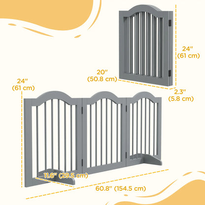 24" Freestanding Pet Gate, 2 Support Feet, Light Grey Houses, Kennels & Pens at Gallery Canada