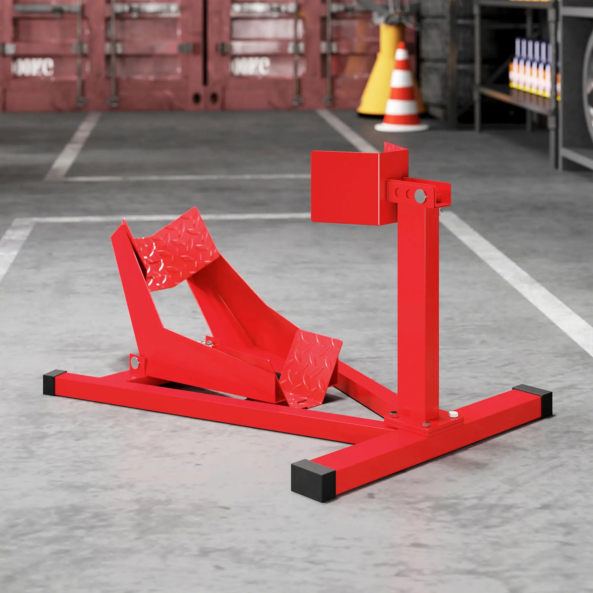 Motorcycle Wheel Chock, 660 lbs Capacity, Heavy Duty Steel, 14