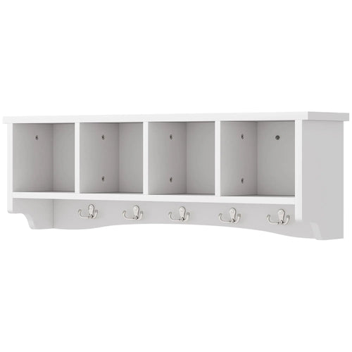 Wall Mount Coat Rack with Shelf, 28
