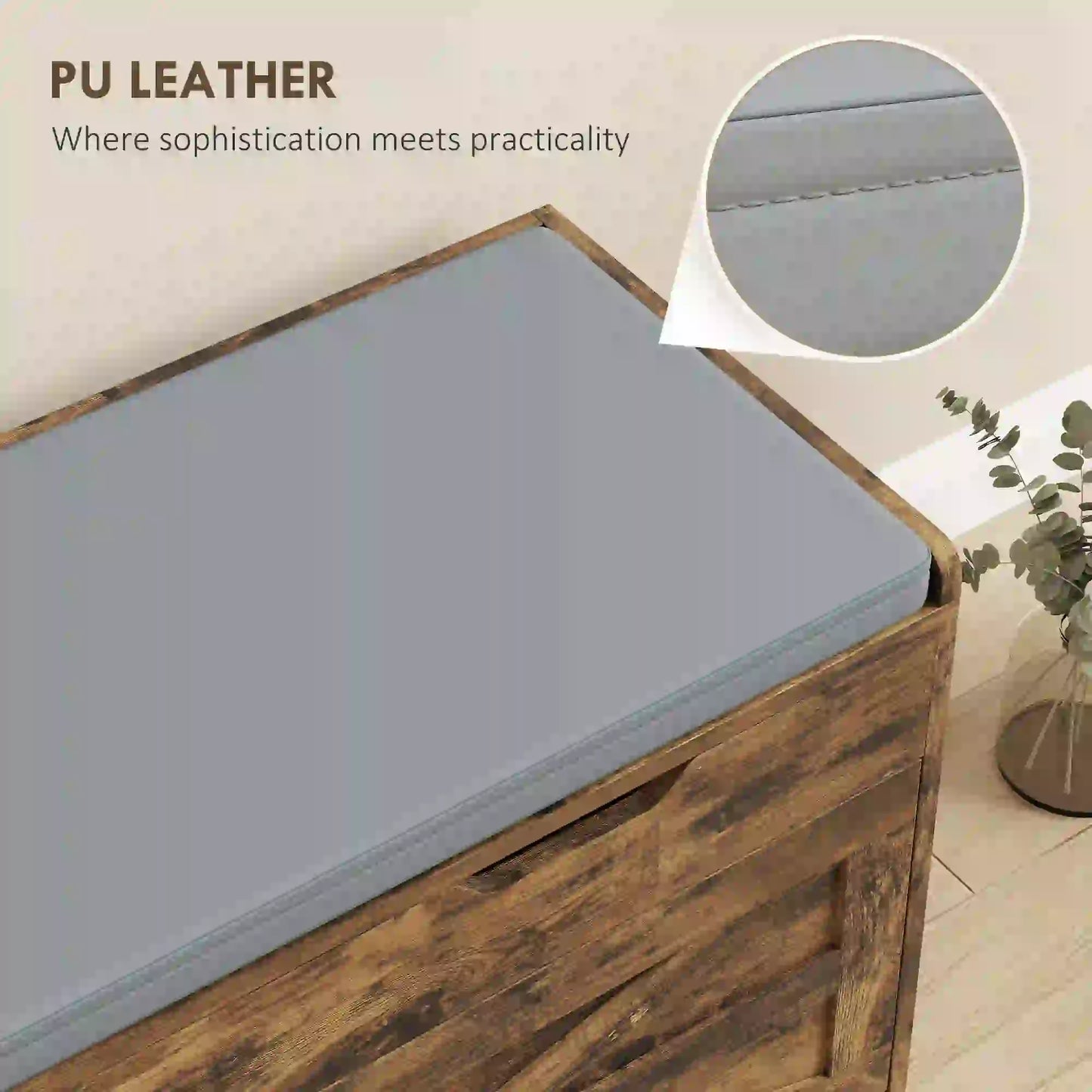 Shoe Storage Bench, 2-Tier Cabinet, Flip-Top, Padded Cushion, Rustic Brown Shoe Storage Cabinets & Racks at Gallery Canada