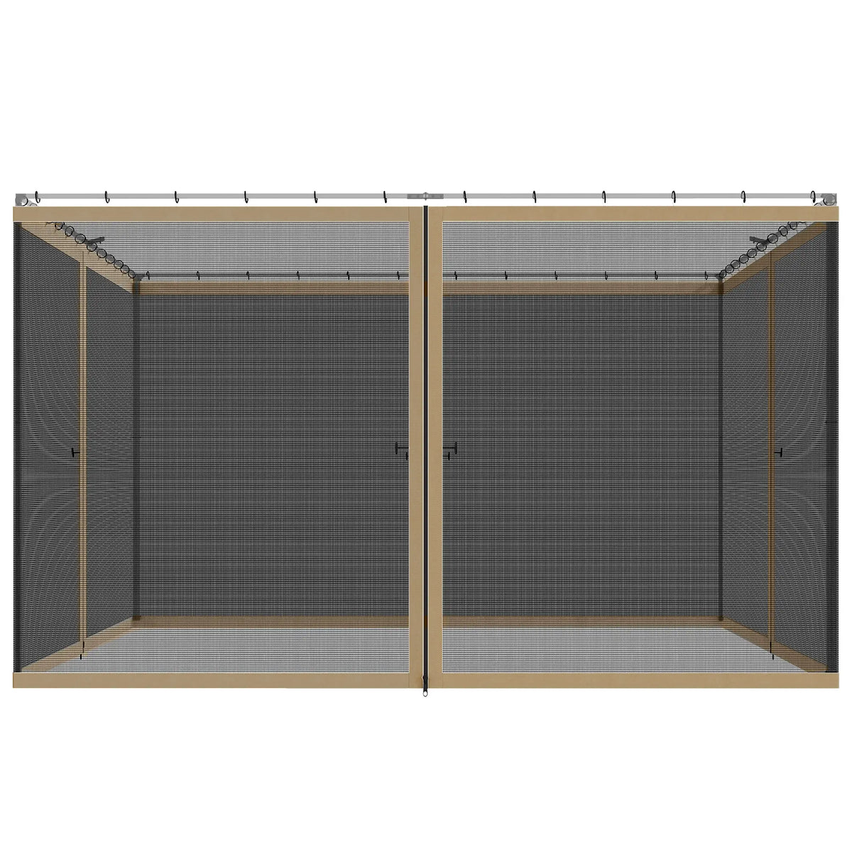 Mosquito Netting For Gazebo, 10' x 12', Black, Khaki Gazebo Sidewalls at Gallery Canada