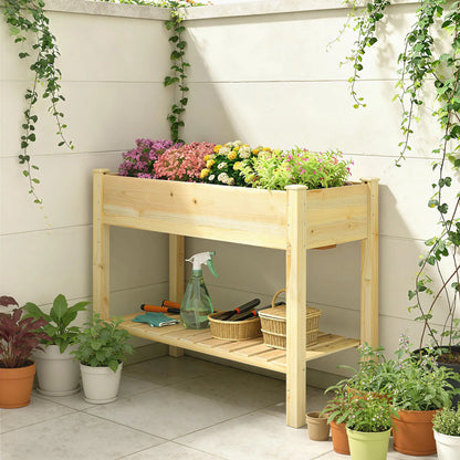 Elevated Planter Box With Legs, Storage Shelf, Raised Garden Bed, Natural Elevated Garden Beds at Gallery Canada