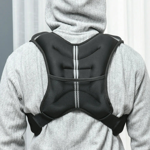 11 lbs Weighted Vest, Adjustable Straps, Pocket, Reflective Strips, Men Women