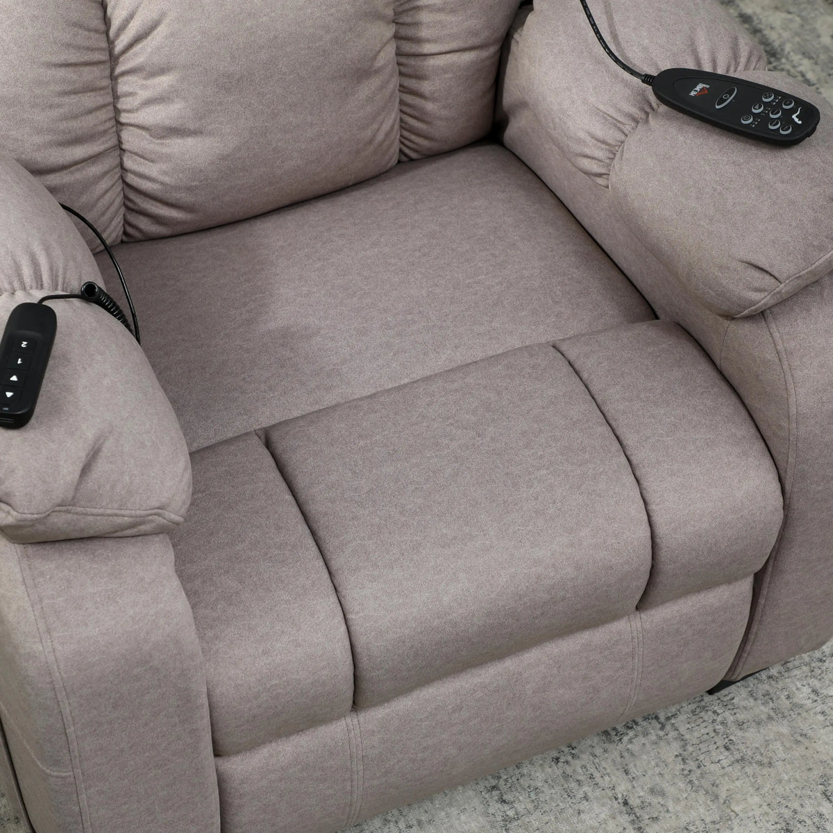 Massage Recliner Chair, Power Recliner, 2 Memory Positions, Brown Single Sofas at Gallery Canada