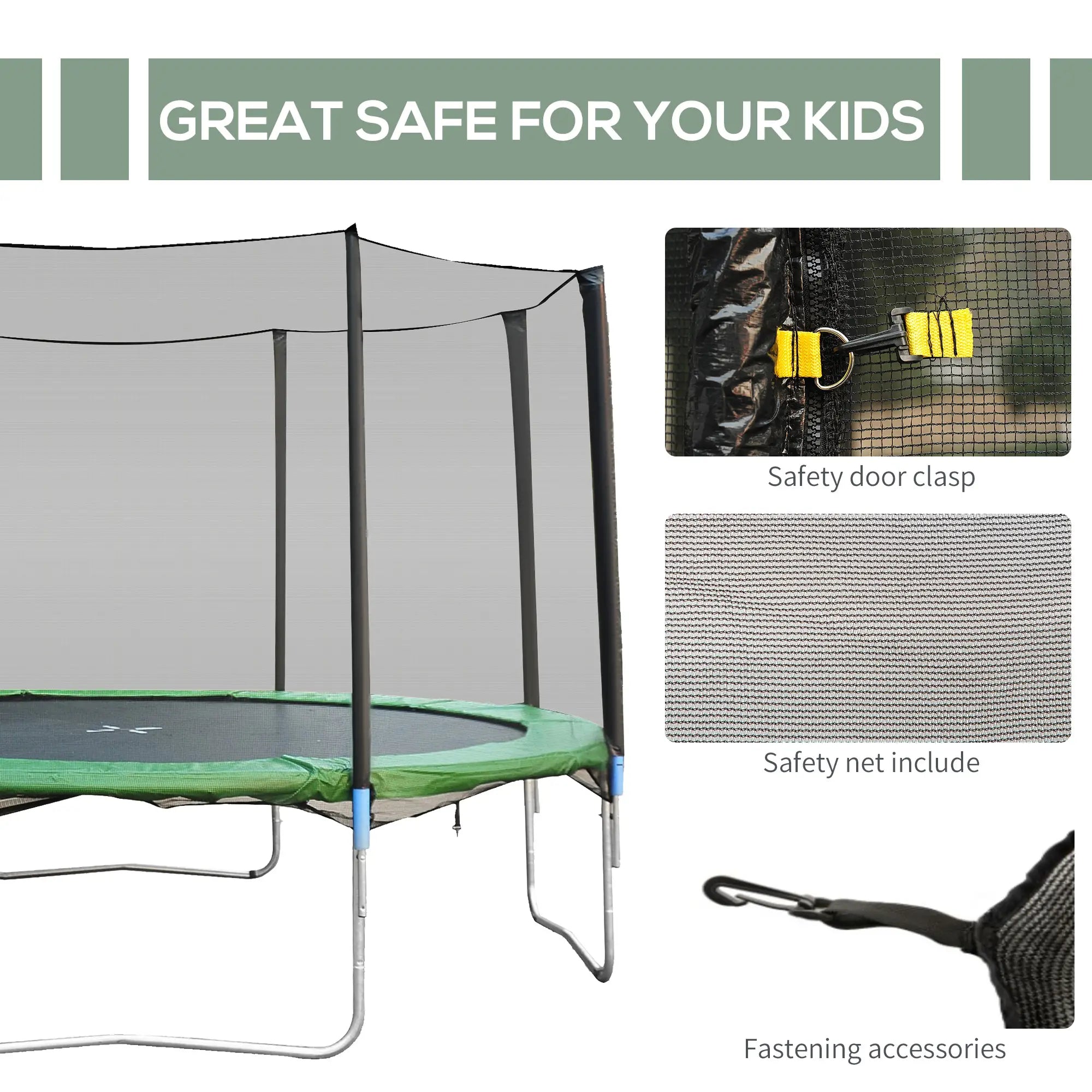 14' Round Trampoline Enclosure Safety Net, Replacement Part Trampolines at Gallery Canada
