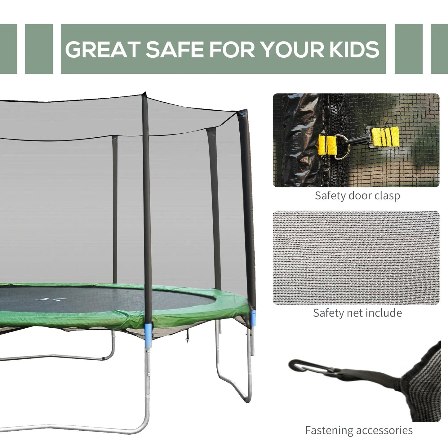 14' Round Trampoline Enclosure Safety Net, Replacement Part Trampolines at Gallery Canada