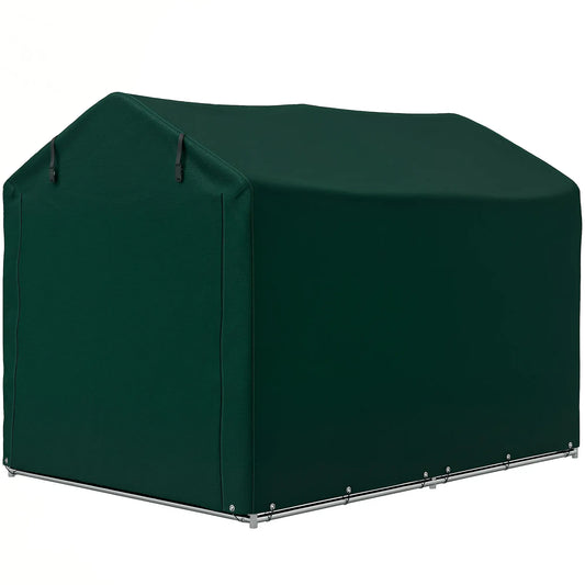 Outdoor Storage Shed, UV Resistant Bike Tent, Roll-up Door, Dark Green Sheds Dark Green at Gallery Canada