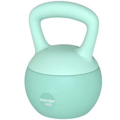 9 lb Soft Kettlebell, Sand Filled Weight w/ Grip Handle, Kettlebell Weight for Full Body Workout, Green