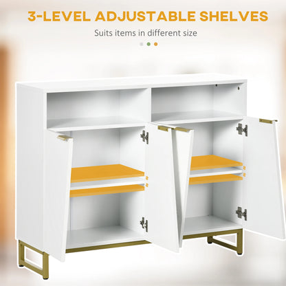 Accent Sideboard, Kitchen Storage Cabinet, 4 Doors, Adjustable Shelves, White Bar Cabinets at Gallery Canada