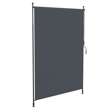7' x 10' Retractable Patio Awning, Manual Outdoor Privacy Screen, UPF40+ Water-Resistant, Grey Retractable Side Awning at Gallery Canada