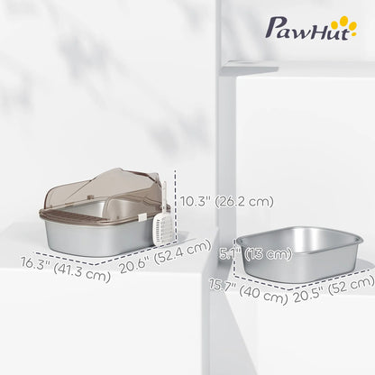 Stainless Steel Cat Litter Box, High Sided, Steps, Scoop, Anti-Leak Cat Litter Box Enclosures at Gallery Canada