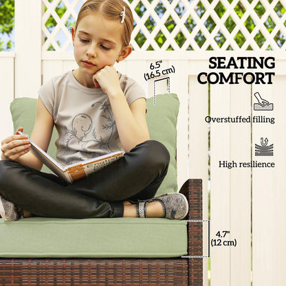 4-Piece Seat Cushion Pillows, Patio Chair Cushions Set, Indoor Outdoor, Green Patio Chair Cushions at Gallery Canada