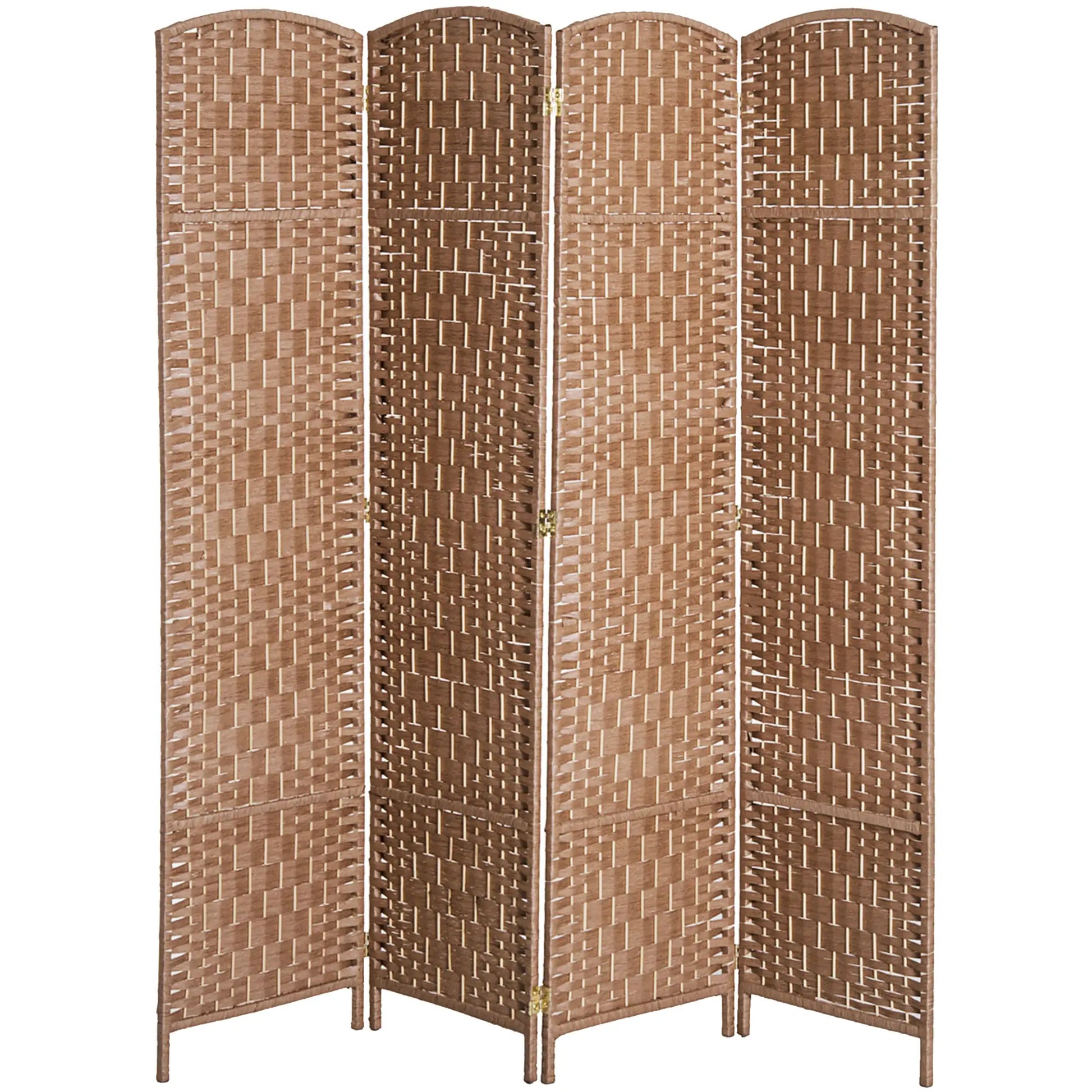 6ft Folding Room Divider, 4 Panel Wooden Frame, Natural Room Dividers at Gallery Canada