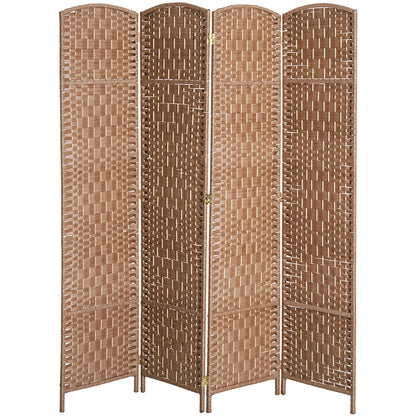 6ft Folding Room Divider, 4 Panel Wooden Frame, Natural Room Dividers at Gallery Canada