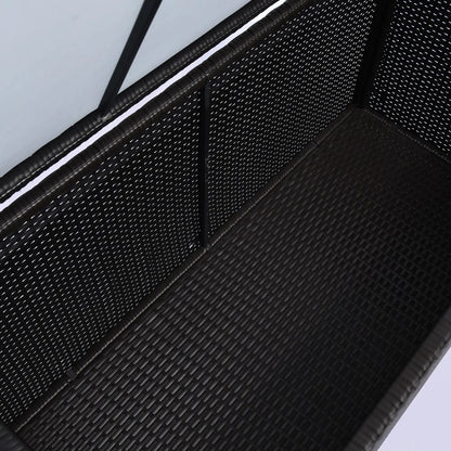 Wicker Outdoor Storage Box, 75 Gallon, Gas Strut Lid, Dark Brown Patio Storage Boxes at Gallery Canada