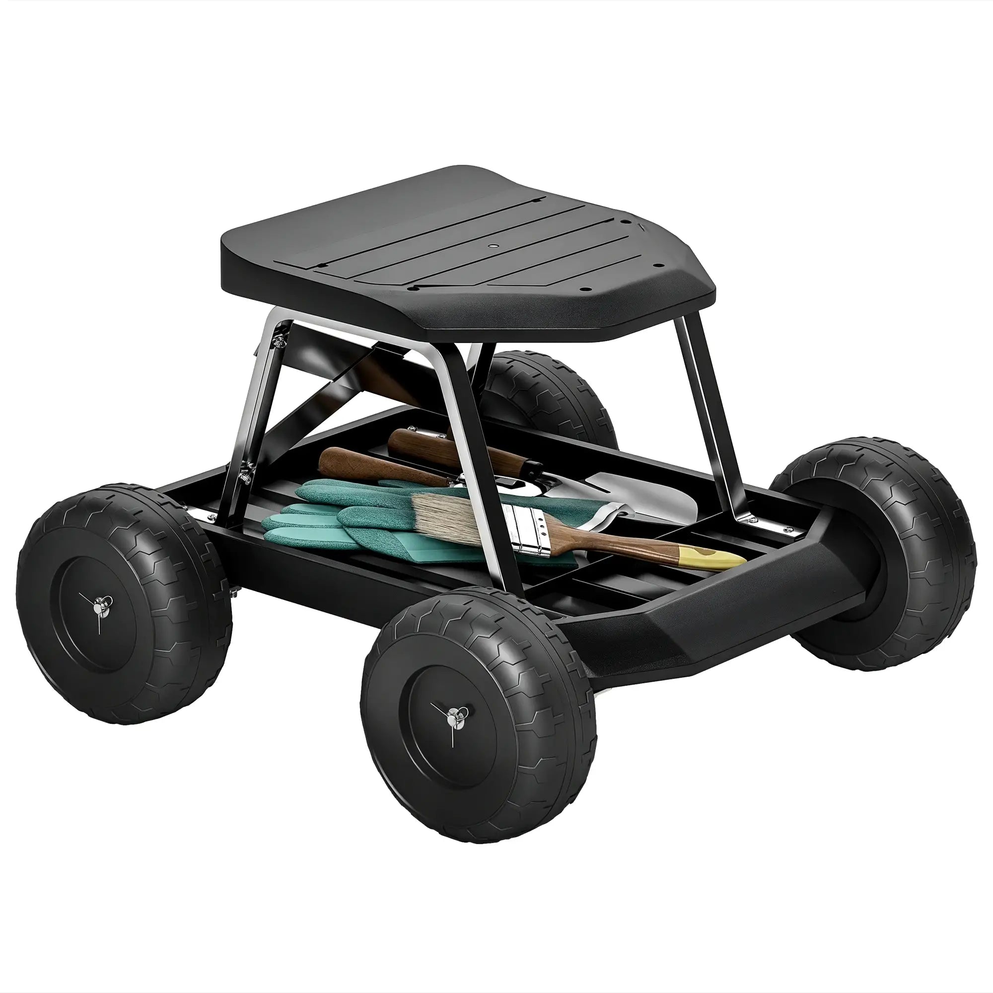 Rolling Garden Stool With Tool Tray, 19.7