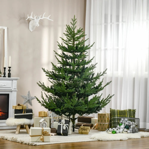 6ft Artificial Christmas Tree, Metal Base, Xmas Tree
