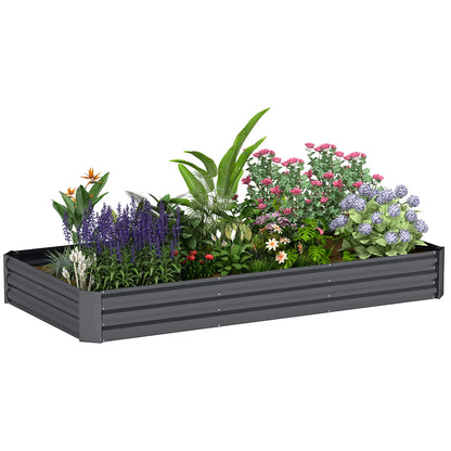 Galvanized Raised Bed, 8' x 4' x 1', Metal Planter Box for Garden Raised Garden Beds at Gallery Canada