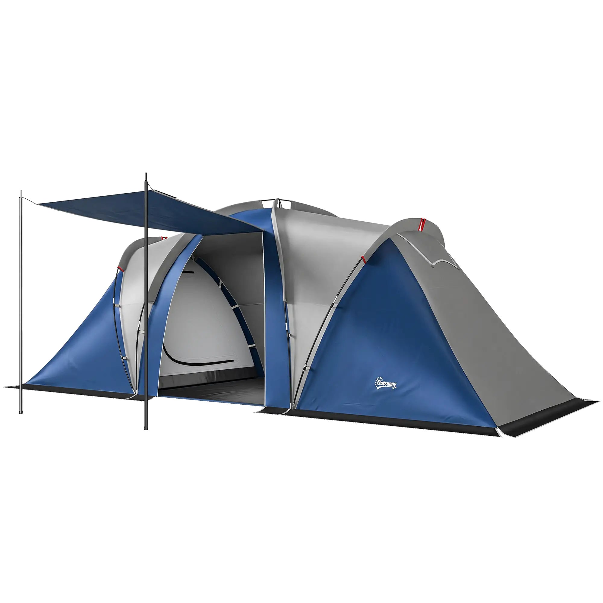 Multi-Room Camping Tent, 8-12 Person, 3000mm Waterproof Rainfly, Screen Panels Camping Tents at Gallery Canada