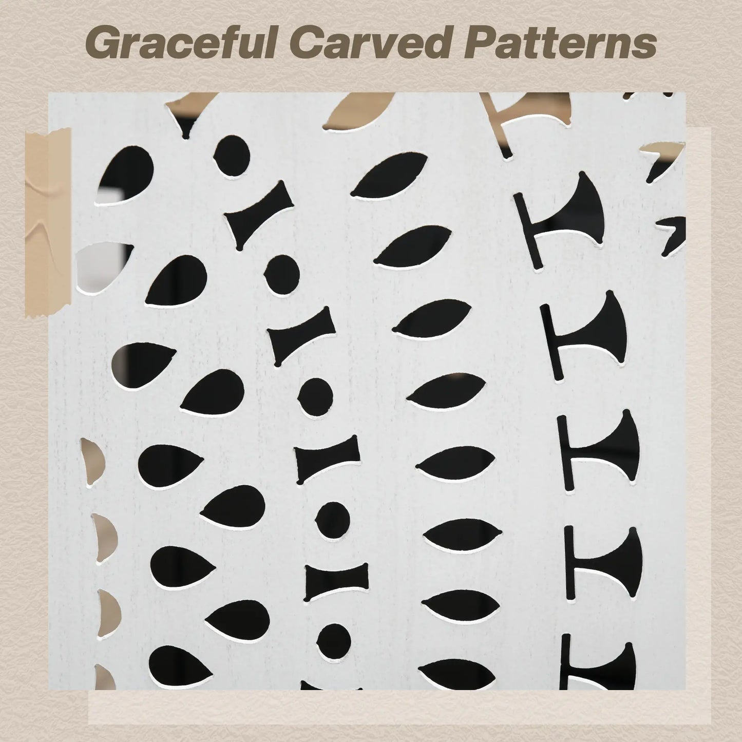 Séparateur de pièce 3 panneaux, 5,6 pieds de haut, écran de confidentialité pliant portable, blanc