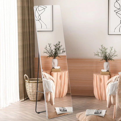 63"x18" Full Length Mirror, Floor Standing, Wall-Mounted, Silver Full Length Mirrors at Gallery Canada