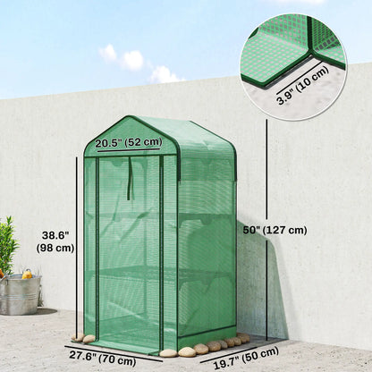 Mini Greenhouse, 27.6" x 19.7" x 50", Screen Roof, Roll-Up Door, Green Portable Greenhouses at Gallery Canada