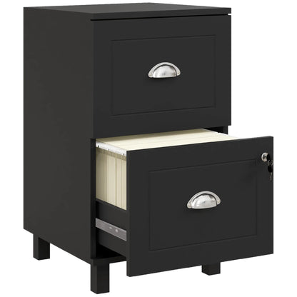 2-Drawer Small Filing Cabinet, Lockable, Adjustable Hanging Bars, Black Office Cabinets & Cupboards at Gallery Canada