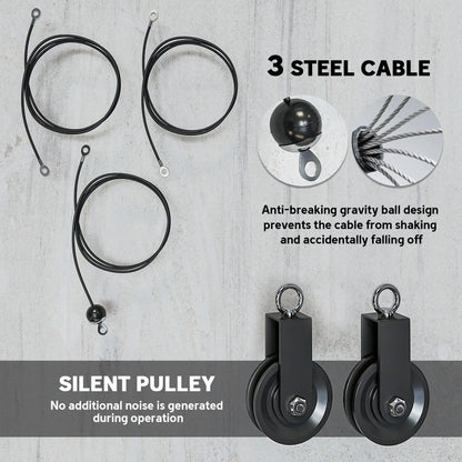 Weight Cable Pulley System, Universal Loading Pin, LAT Pull Down, Biceps Curl Strength Training Equipment at Gallery Canada