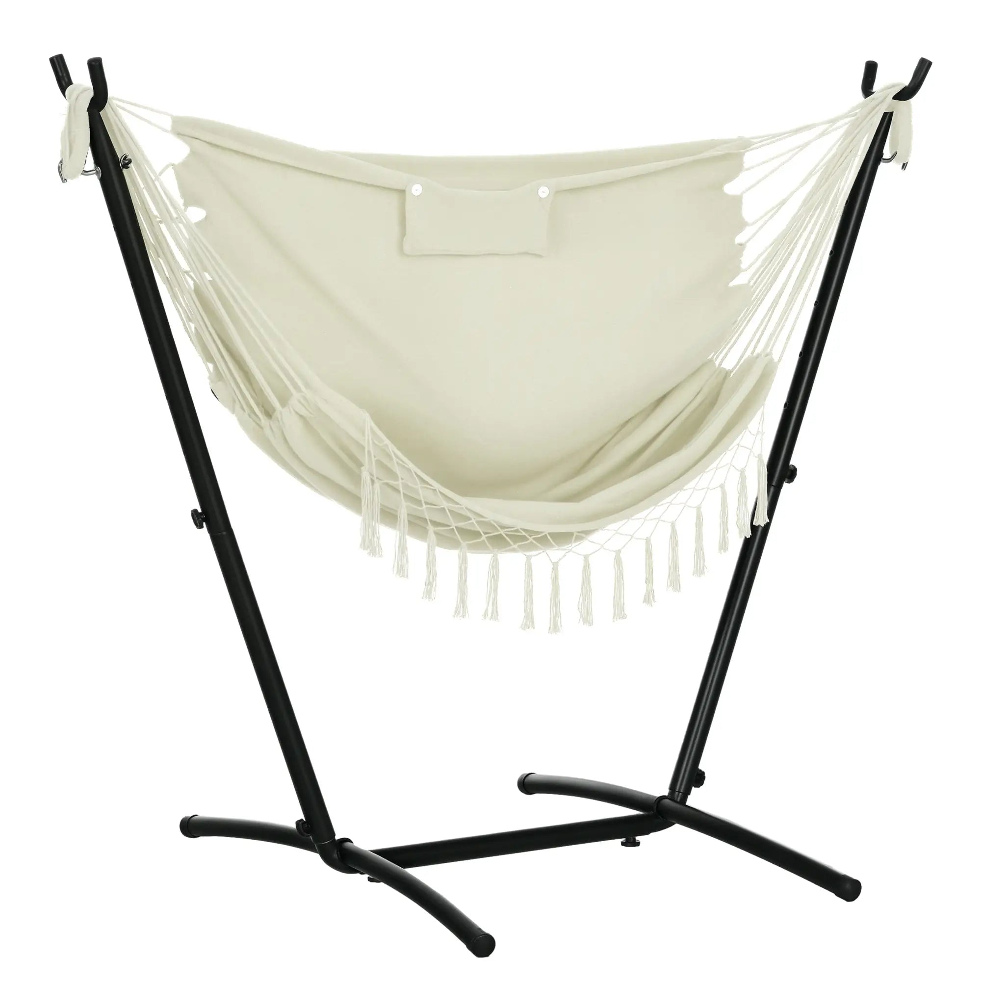 Patio Hammock Chair With Stand, Outdoor Swing, Cream Patio Swings with Stand at Gallery Canada