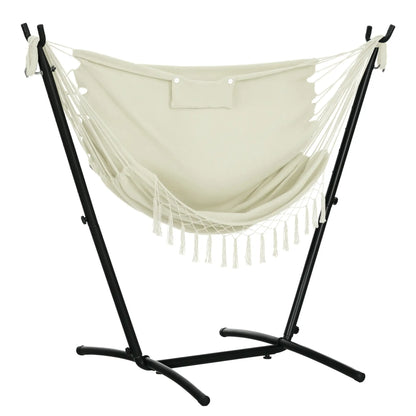 Patio Hammock Chair With Stand, Outdoor Swing, Cream Patio Swings with Stand at Gallery Canada