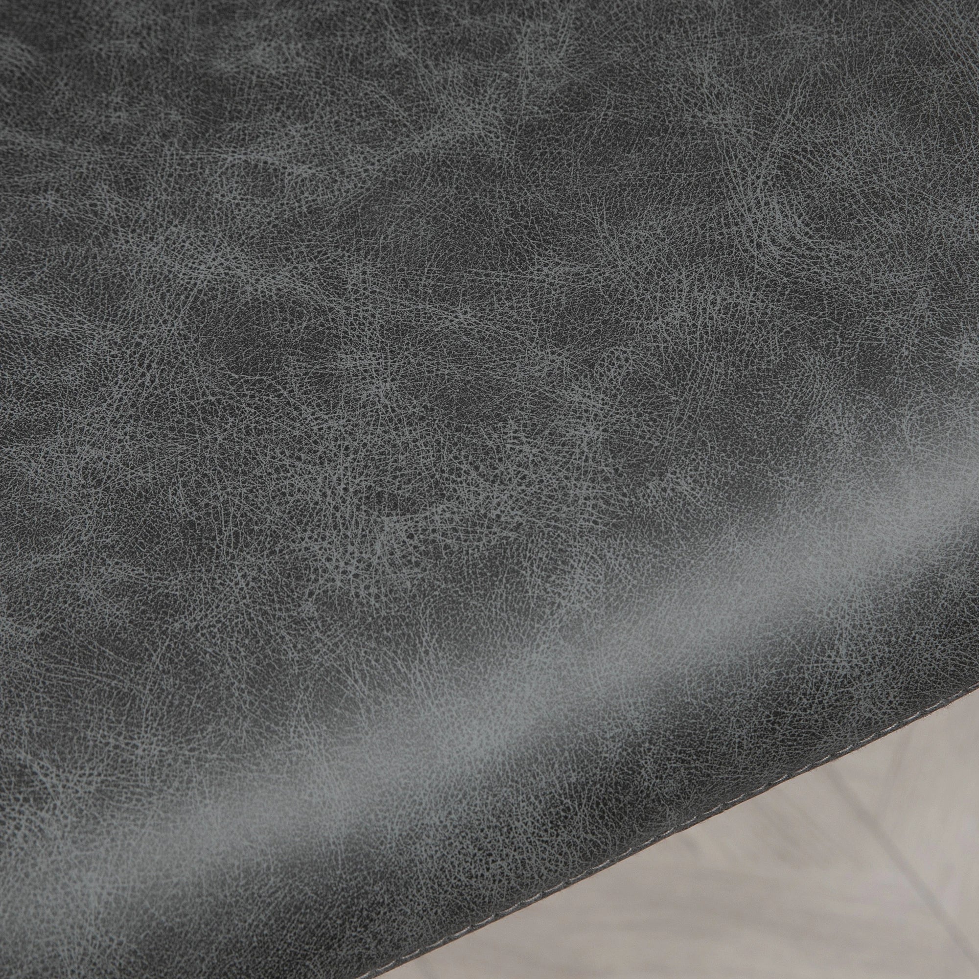 Modern Bar Stools Set of 2, Counter Height, PU Leather, Wooden Frame, Grey Bar Stools at Gallery Canada