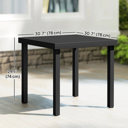 Square Aluminum Patio Dining Table, Black Patio Dinning Tables at Gallery Canada