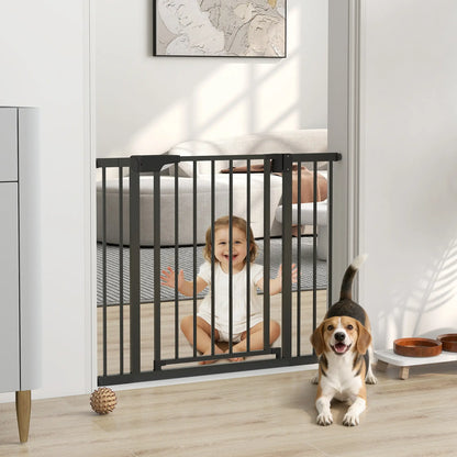 Baby Gate, Pet Safety Gate, 30"-41" Wide, Auto-Close, Black Pet Gates at Gallery Canada