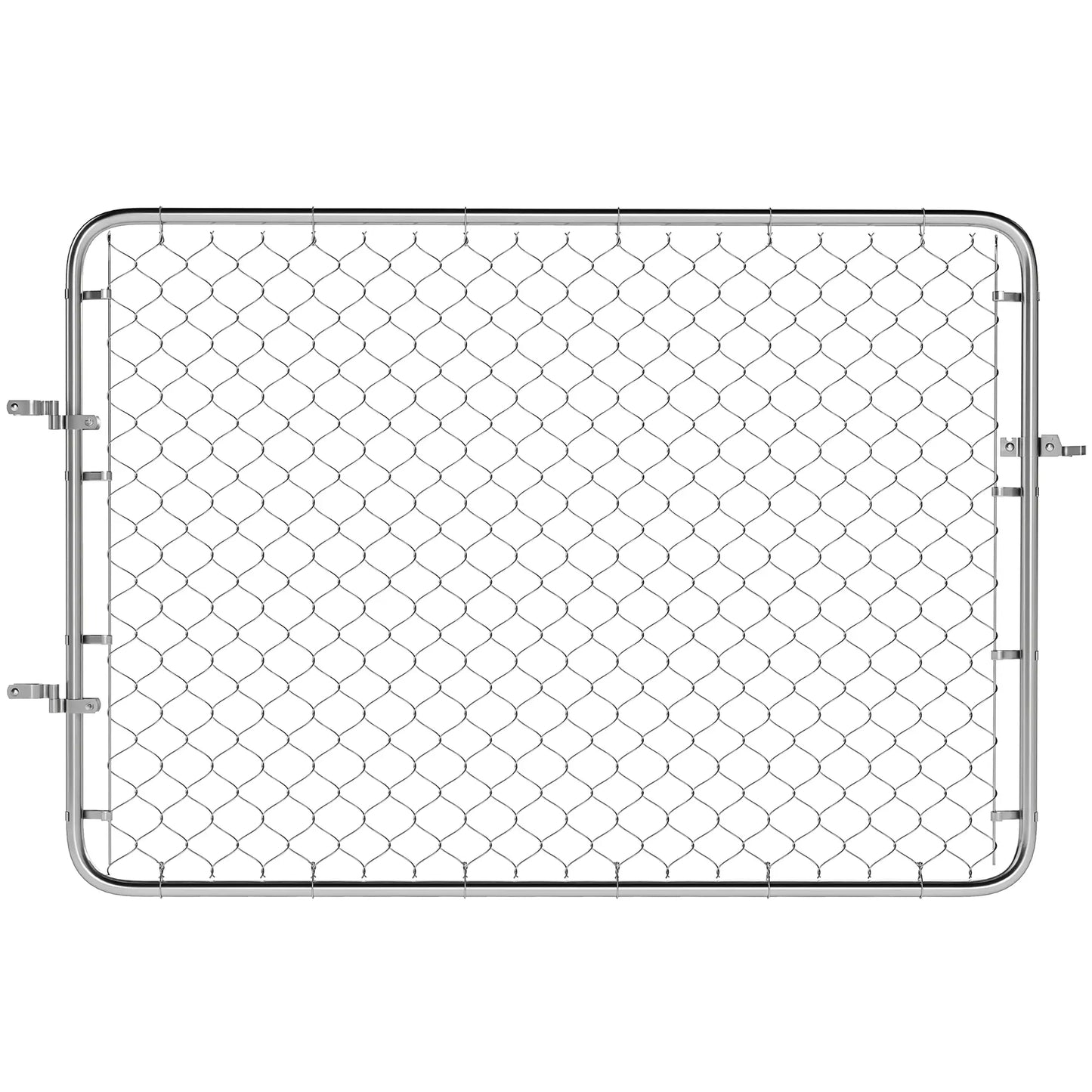 Galvanized Steel Garden Gate, Chain Link Fence Door, 47.2 x 70.9 in., Silver Garden Decor at Gallery Canada