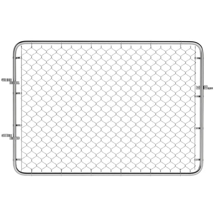 Galvanized Steel Garden Gate, Chain Link Fence Door, 47.2 x 70.9 in., Silver Garden Decor at Gallery Canada