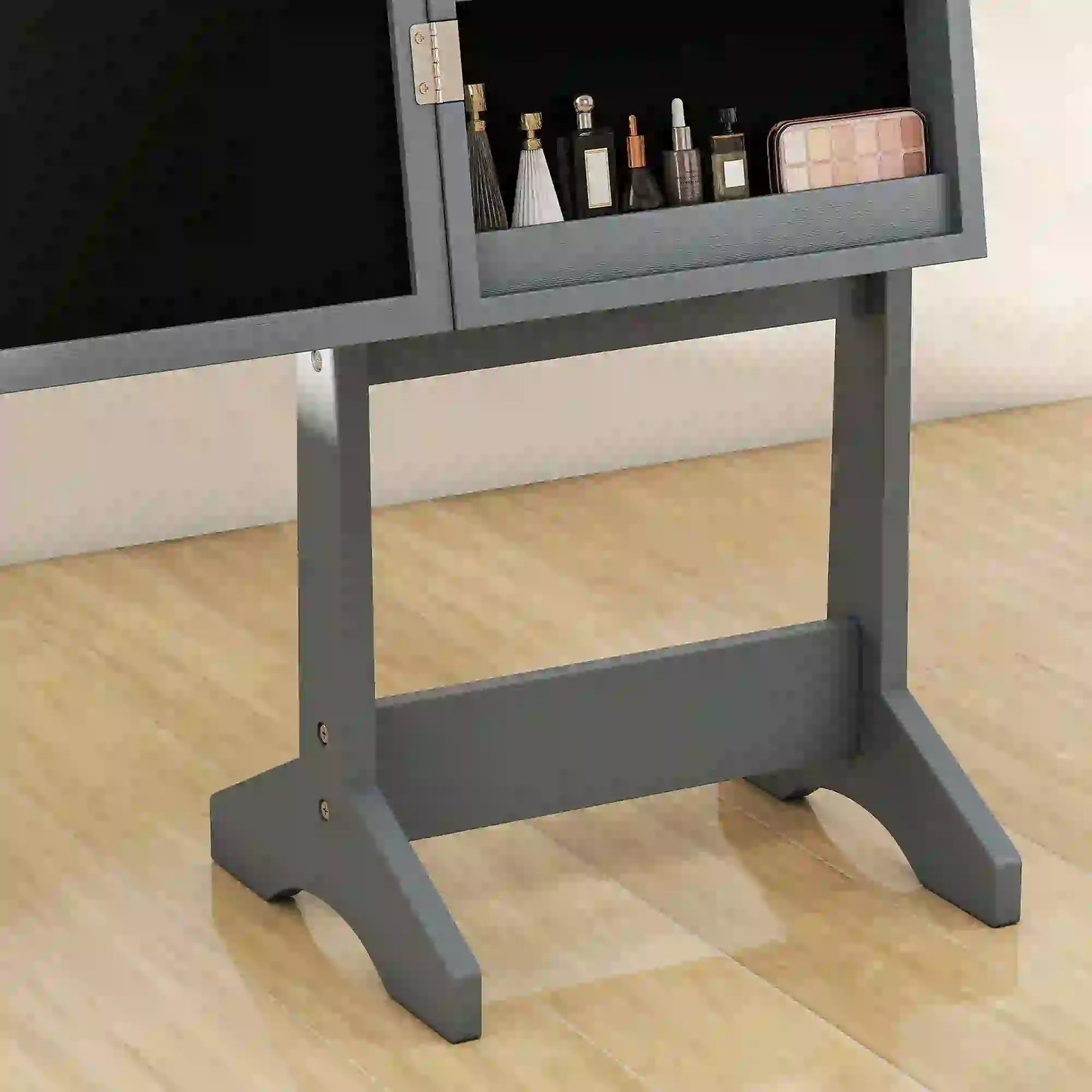 Free Standing Armoire Organizer, Lighted Mirrored Jewelry Cabinet, Grey Jewellery Armoire & Jewellery Mirror Cabinets at Gallery Canada