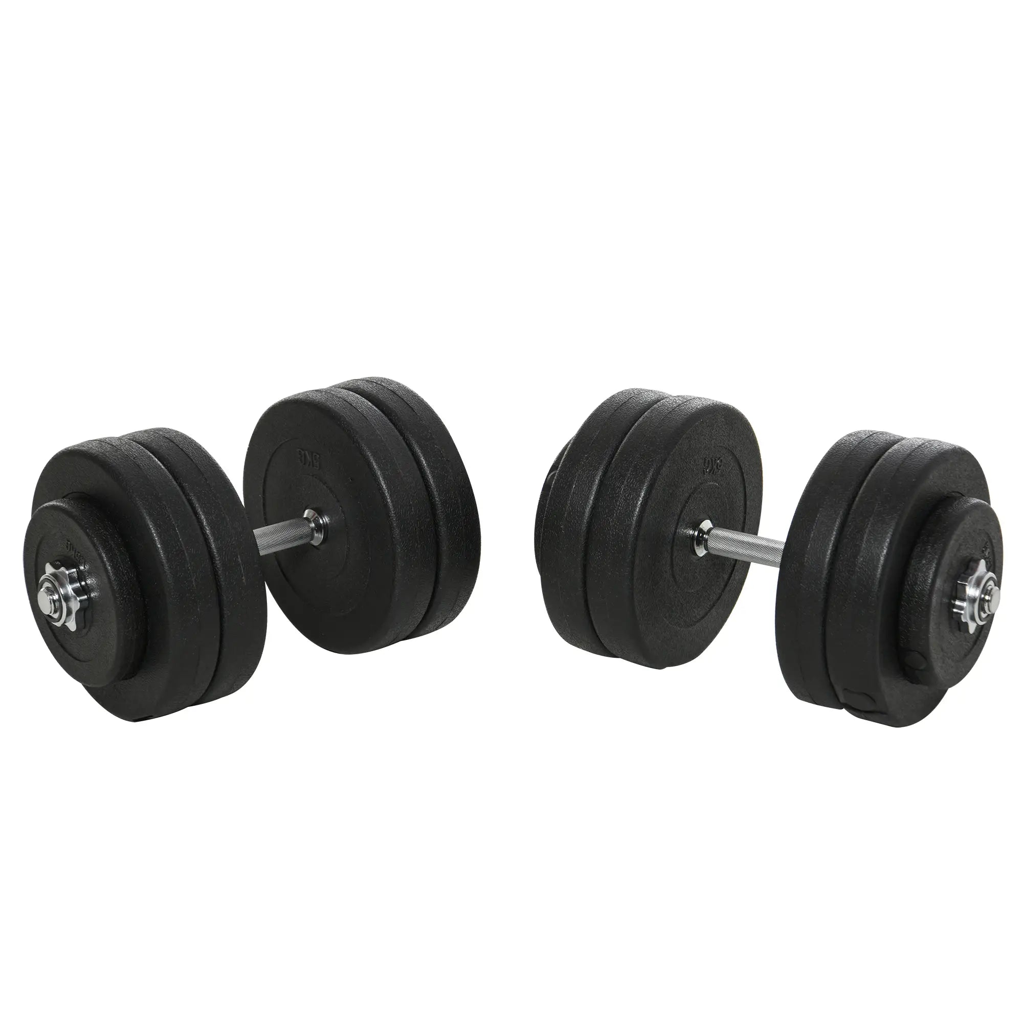 Adjustable 2 x 55lbs Dumbbell Set, Weight Training, Home Gym, Black Dumbbells & Barbells at Gallery Canada