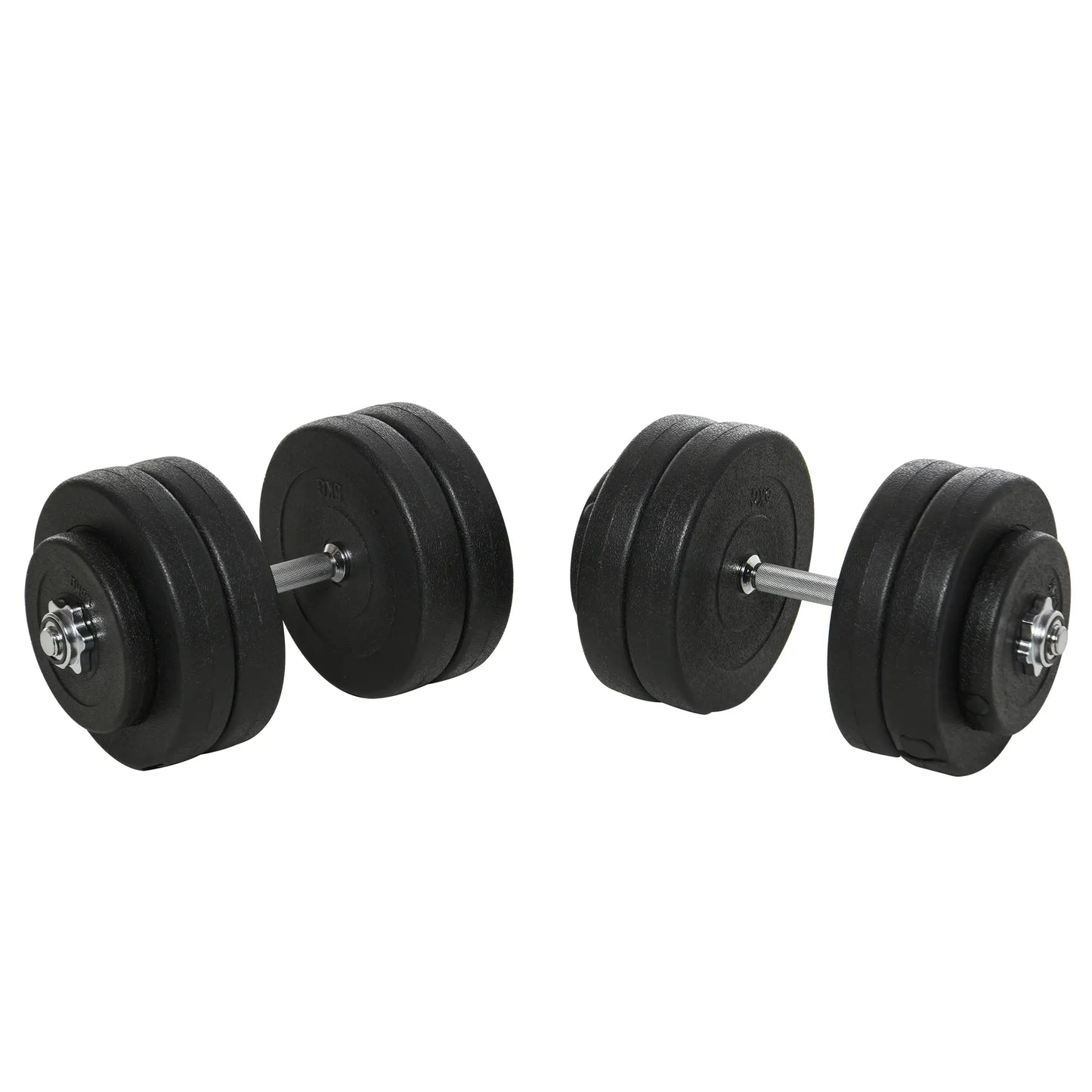 Adjustable 2 x 55lbs Dumbbell Set, Weight Training, Home Gym, Black Dumbbells & Barbells at Gallery Canada